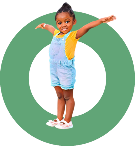 Illustration girl with open arms