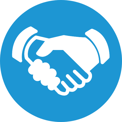 Shaking hands icon become a foundation partner