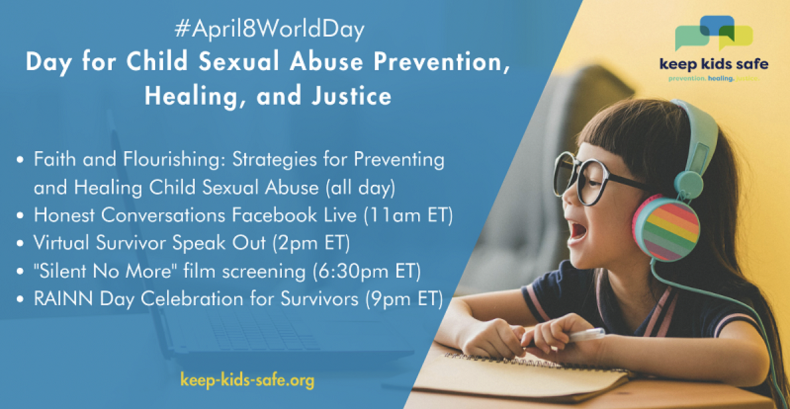 Keep Kids Safe April 8 schedule