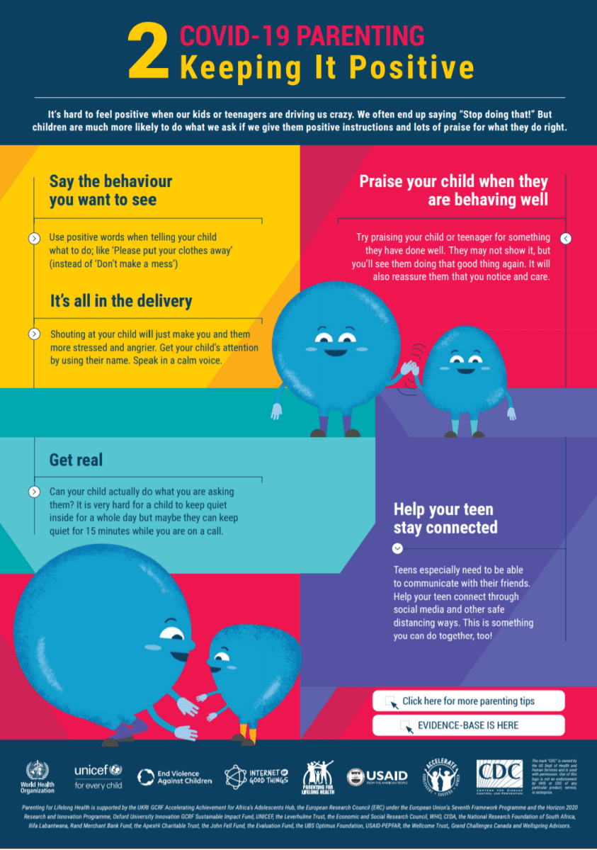 Covid 19 parenting who keeping positive
