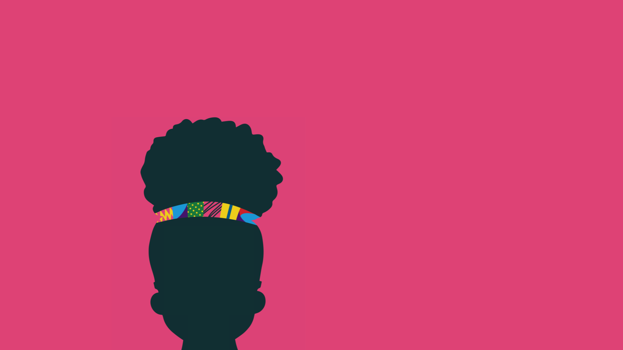 Girl silhouette pink illustration