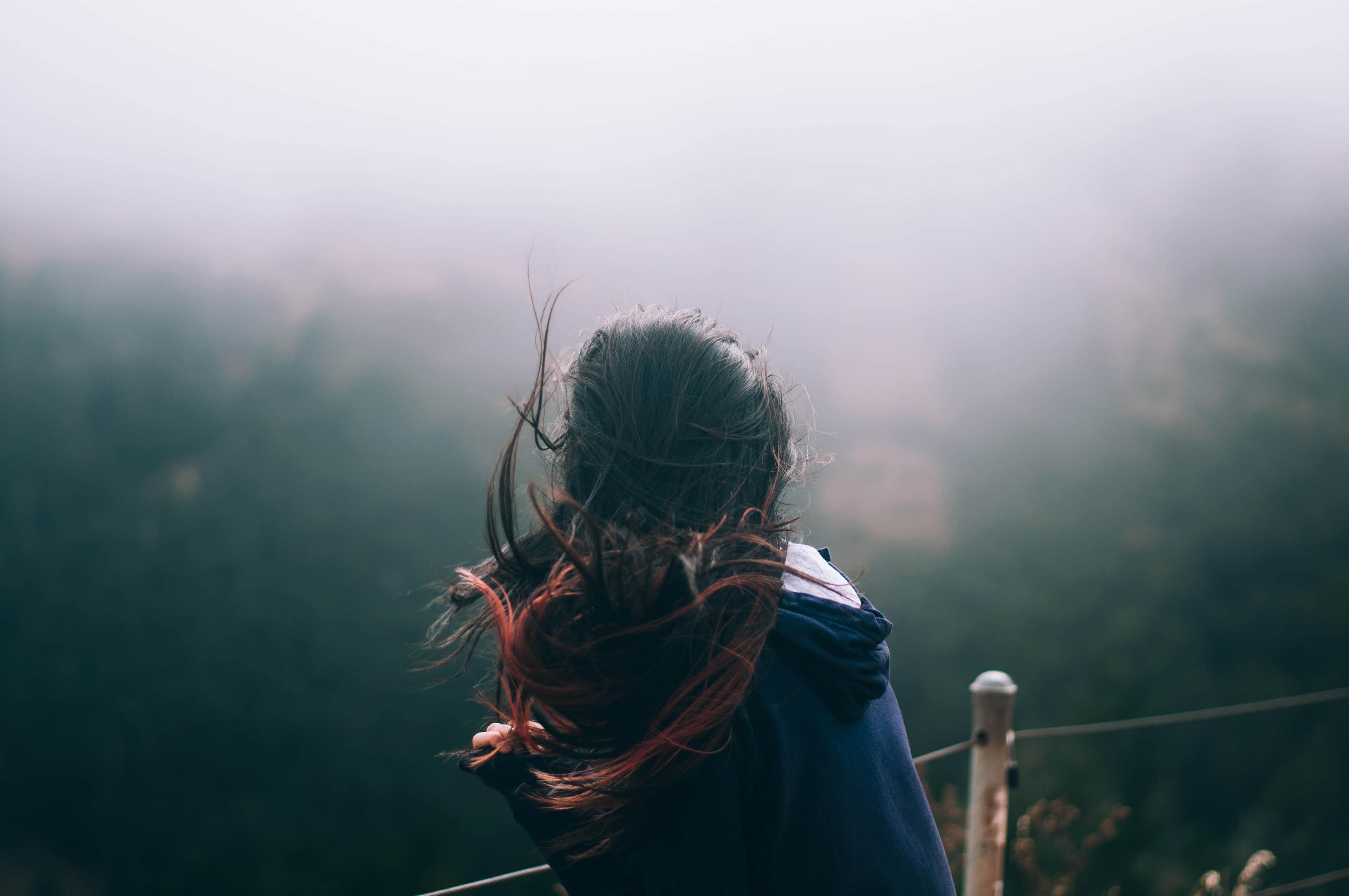 girl looking into the distance