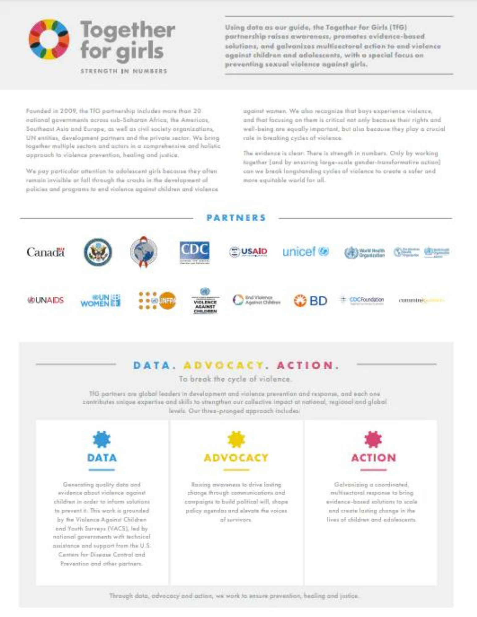 Together for Girls 101 fact sheet