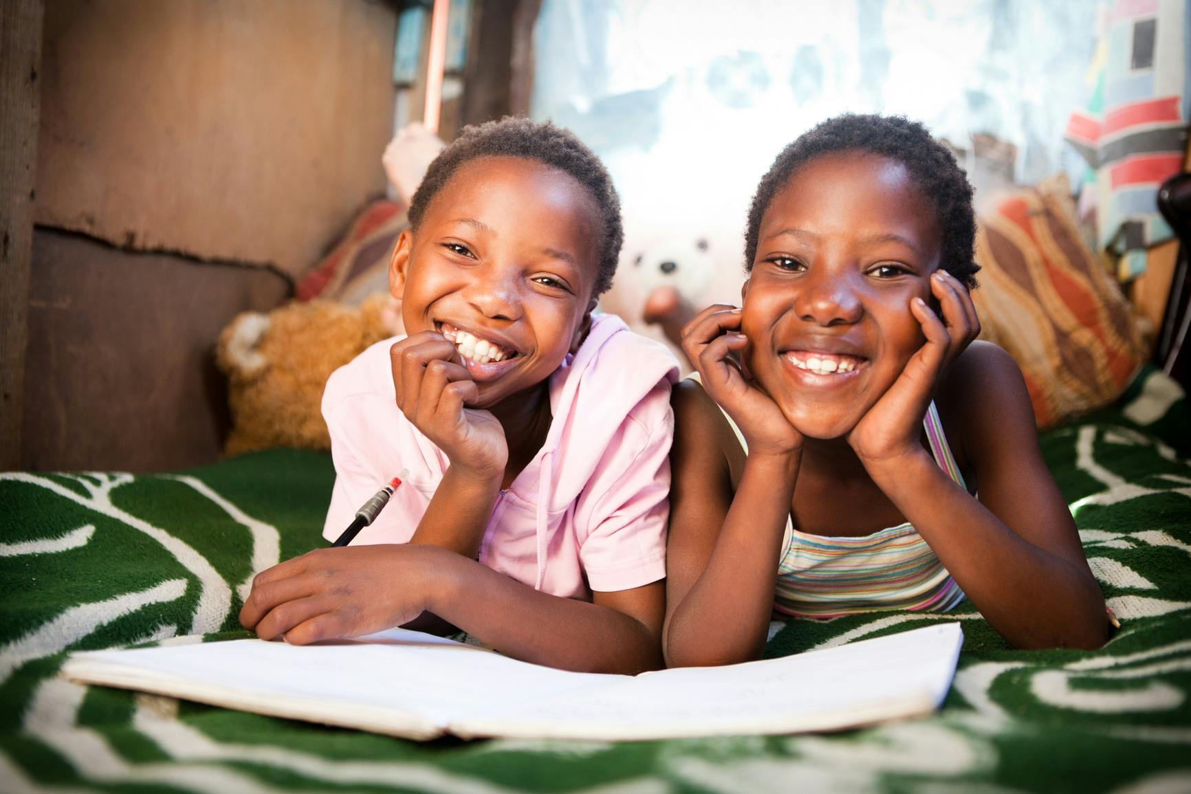 African adolescent girls studying