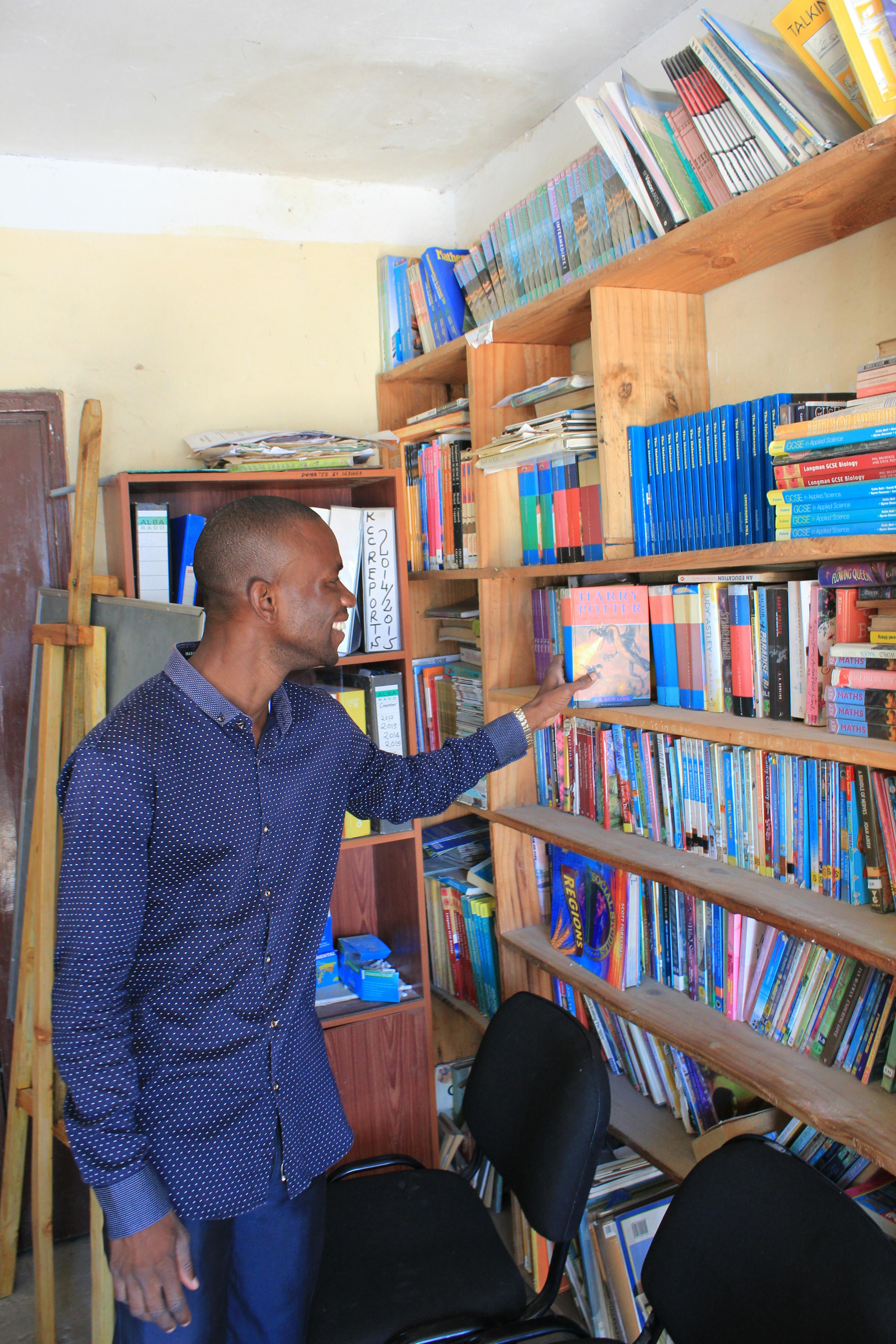 Alembe at the Kigamboni Community Centre library