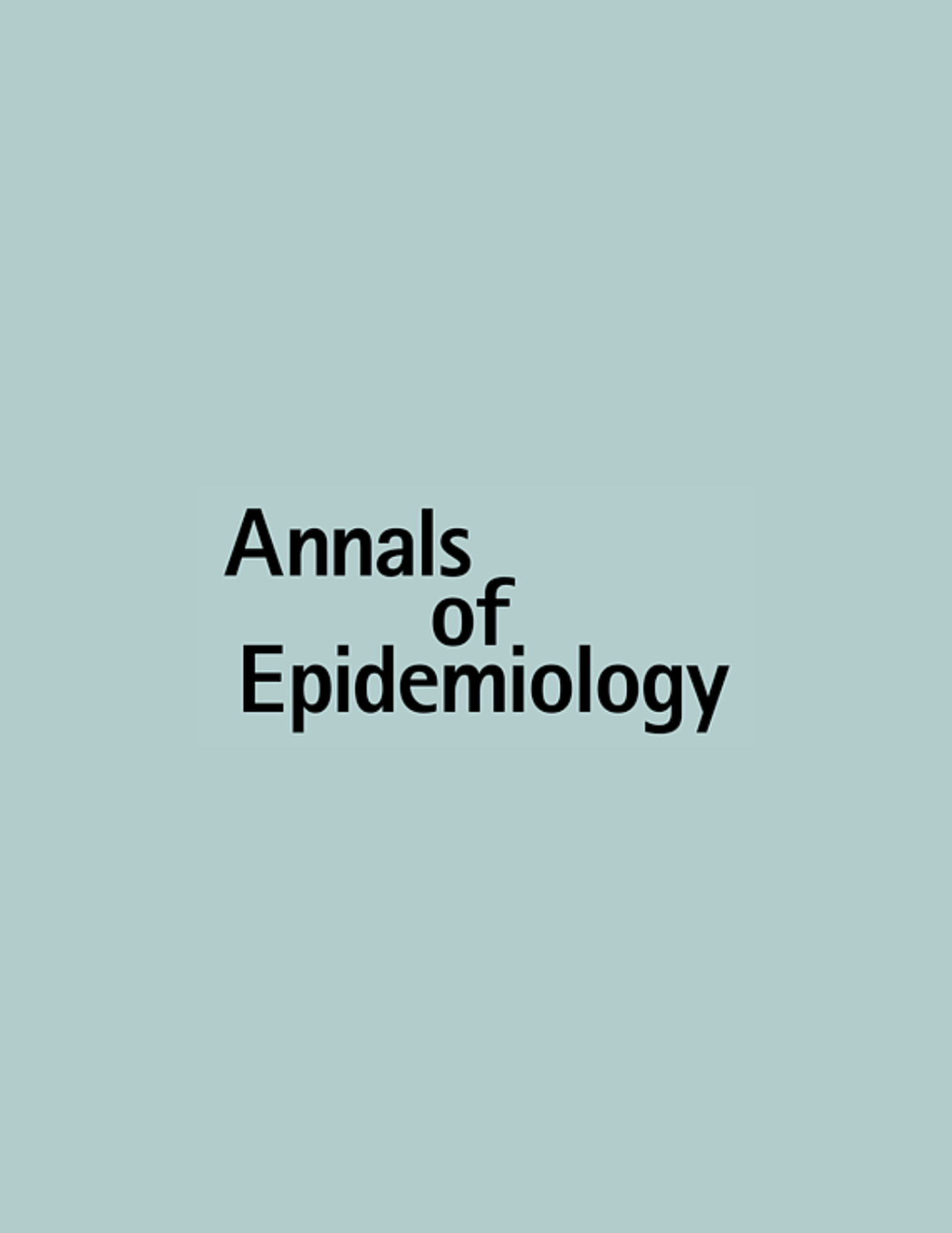 Annals of epidemiology journal