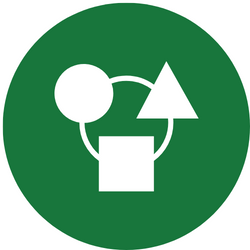 Green icon illustrating the value of diversity, equity, and inclusion