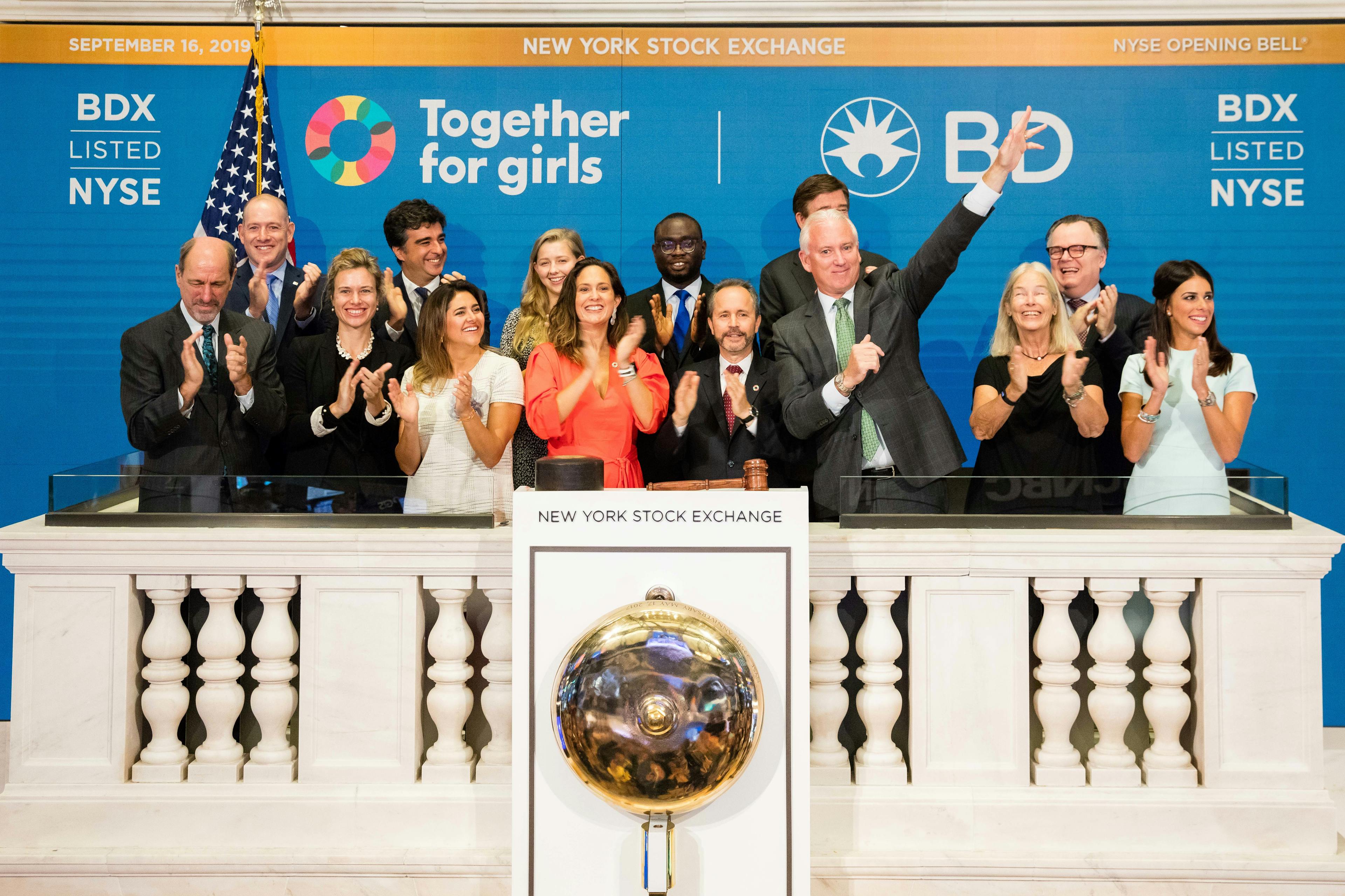 Together for Girls partners and SAFE Heroes New York Stock Exchange